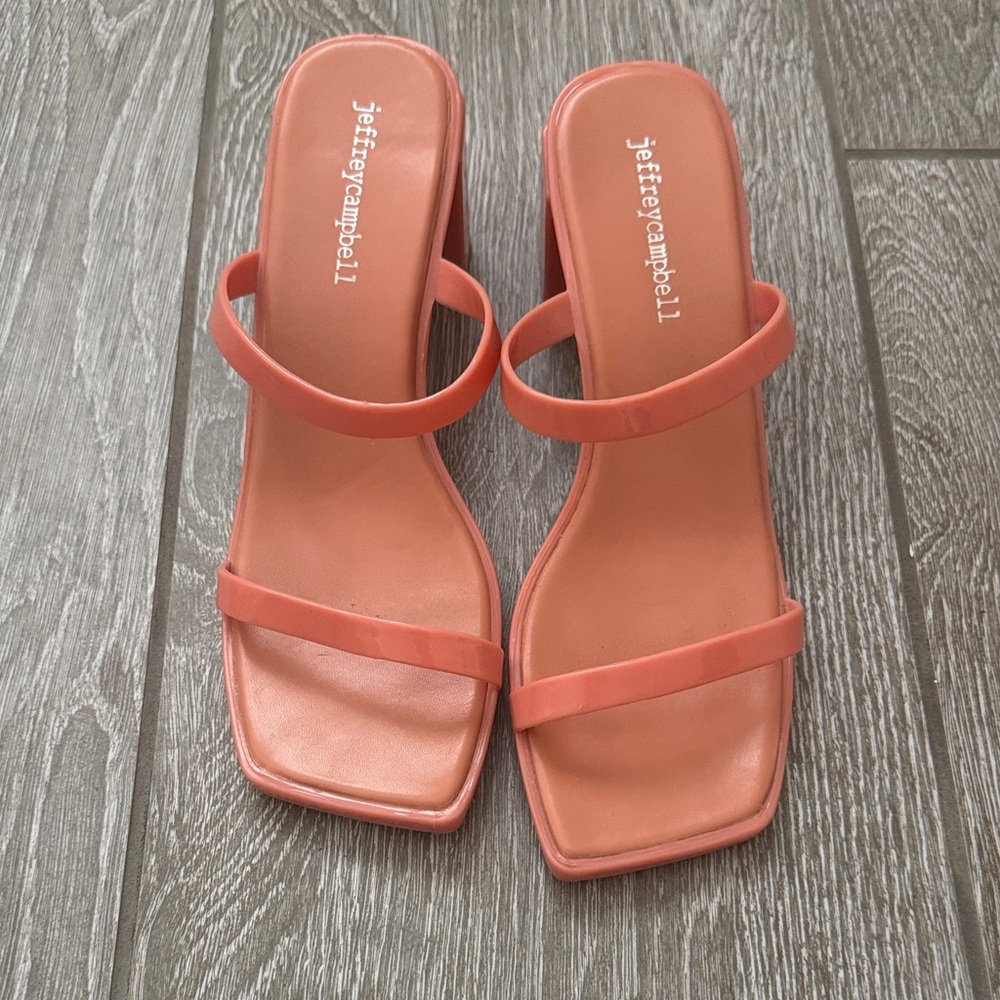 Jeffrey Campbell Coral Strap Square-Toe Mules